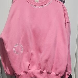 Vibrant Pink Crew Neck Women's Sweater